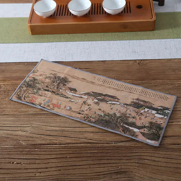 Leaf Tea Towel Suede Table Mat Dishcloth Table Napkins Lotus Accessory | Bowlift