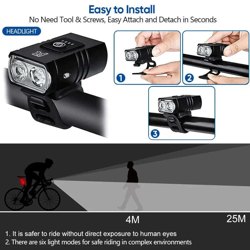 BowLift | LED Bike Light – Rechargeable bike light with 6 modes for optimal visibility & safety
