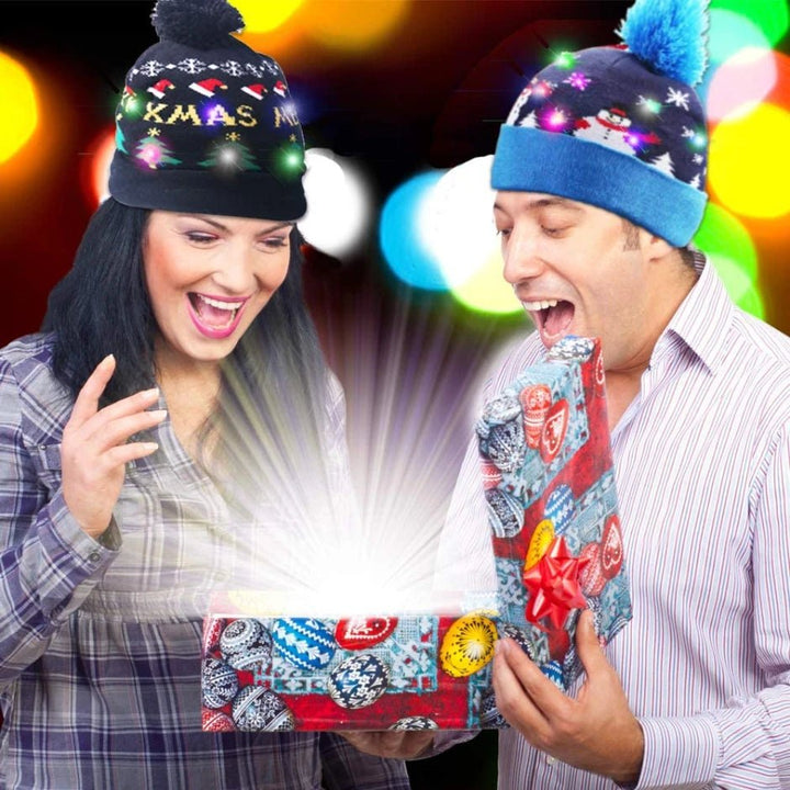 BowLift | LED Christmas Beanie - Unisex Knitted Beanie  for Christmas and New Year