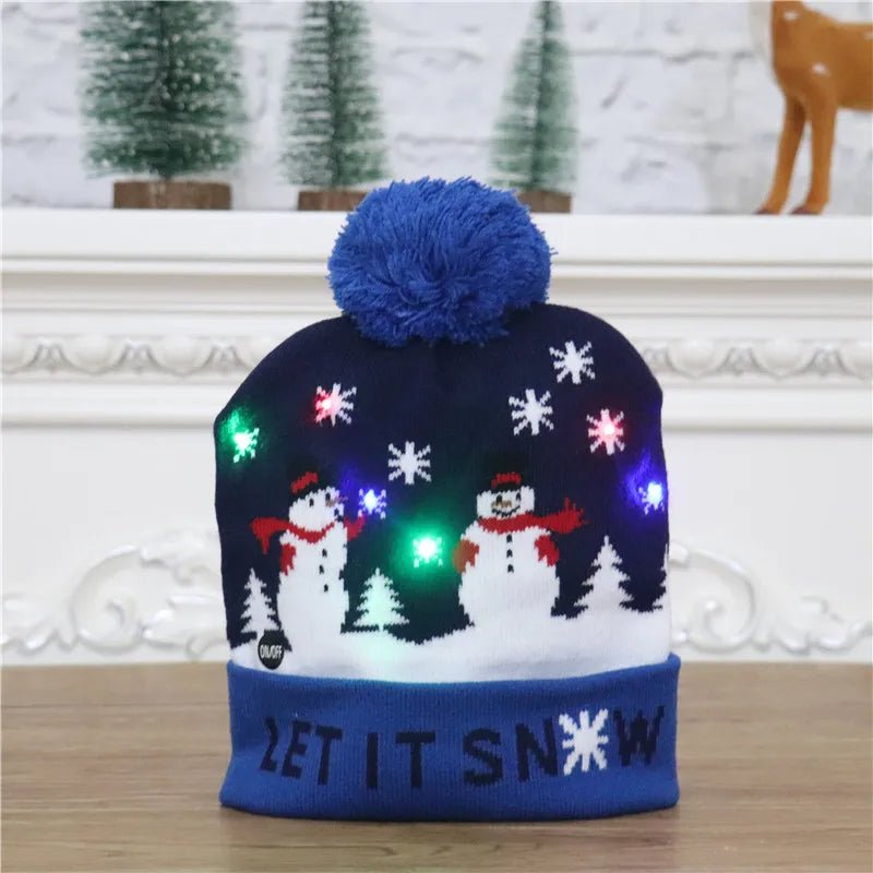 BowLift | LED Christmas Beanie - Unisex Knitted Beanie  for Christmas and New Year