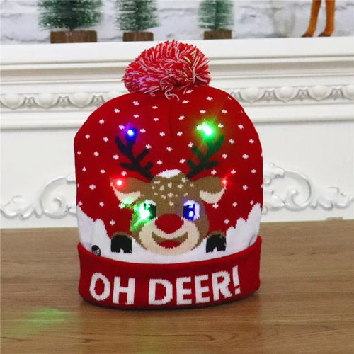 BowLift | LED Christmas Beanie - Unisex Knitted Beanie  for Christmas and New Year