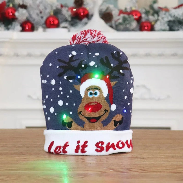 BowLift | LED Christmas Beanie - Unisex Knitted Beanie  for Christmas and New Year