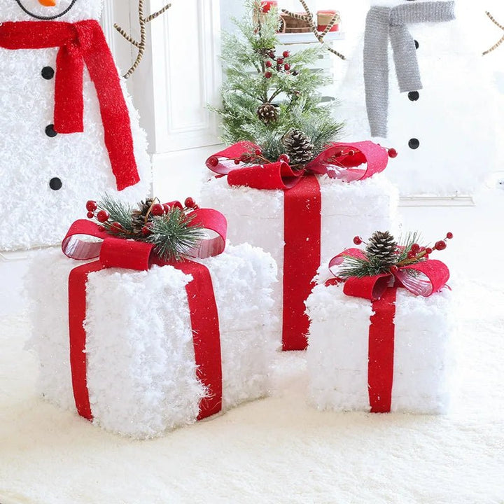 BowLift | LED Christmas Christmas Tree, Snowman or Gift Box Decoration – Snowman & Fawn Tree Decorations, Perfect Holiday Ornaments & New Year Gifts