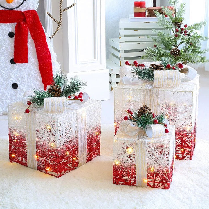 BowLift | LED Christmas Christmas Tree, Snowman or Gift Box Decoration – Snowman & Fawn Tree Decorations, Perfect Holiday Ornaments & New Year Gifts