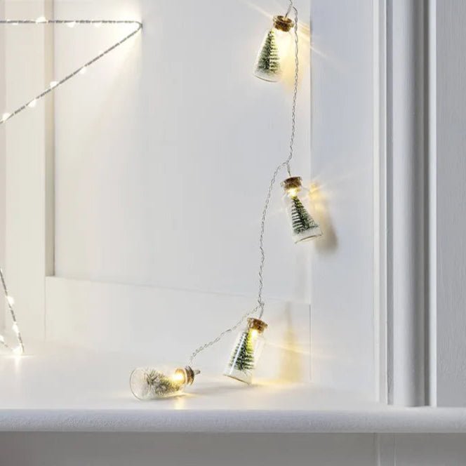 BowLift | LED Christmas Tree Glass Jar String Lights – Battery-Powered Fairy Glow for Festive Decor, Weddings & Parties