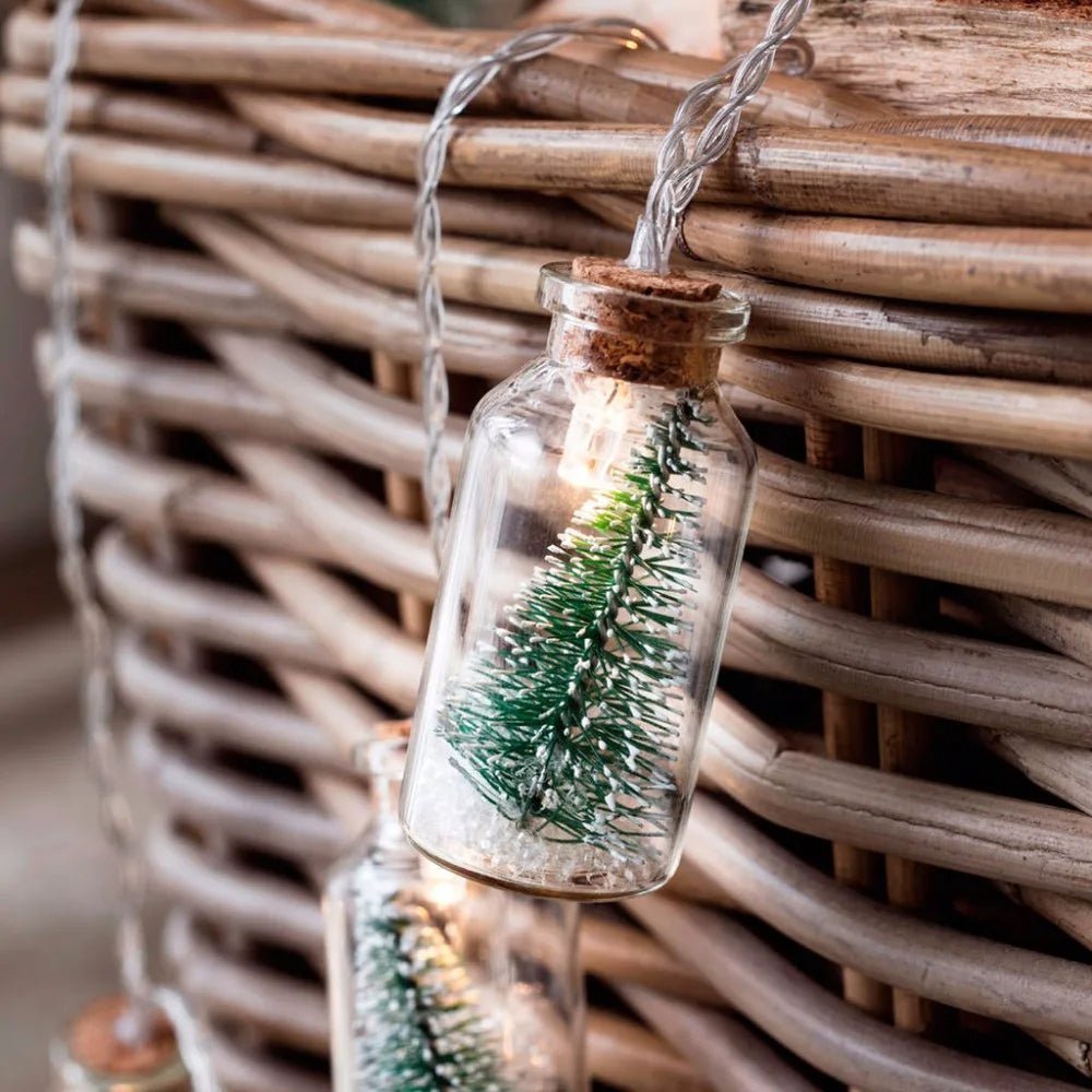 BowLift | LED Christmas Tree Glass Jar String Lights – Battery-Powered Fairy Glow for Festive Decor, Weddings & Parties