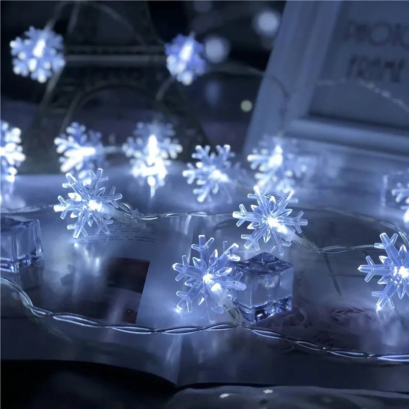 BowLift | LED Snowflake Lights - String Garland  Christmas Lights