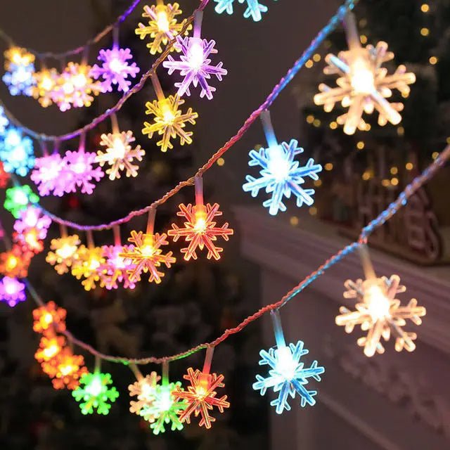 BowLift | LED Snowflake Lights - String Garland  Christmas Lights