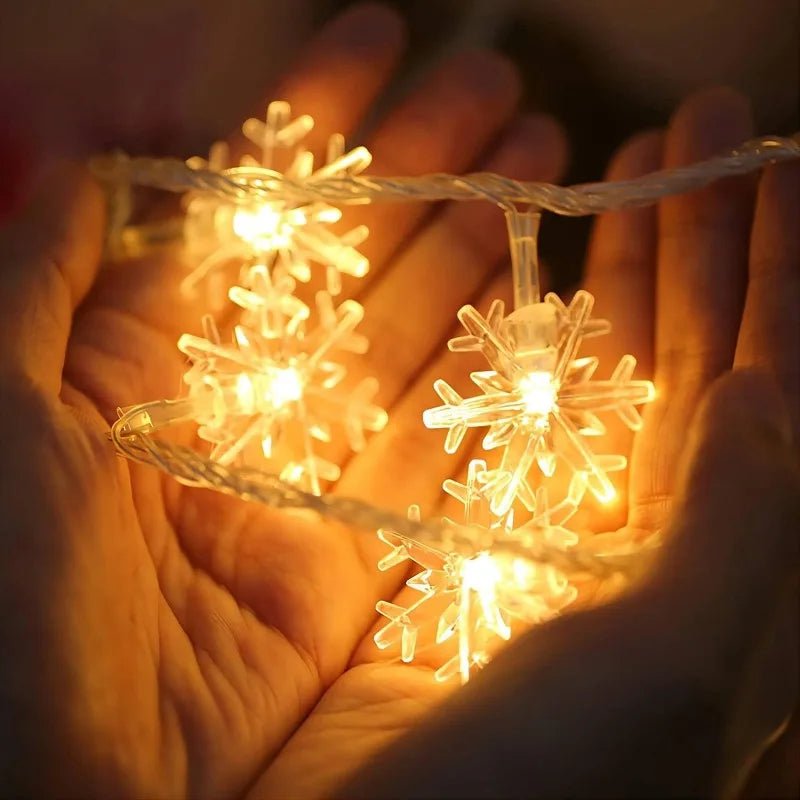 BowLift | LED Snowflake Lights - String Garland  Christmas Lights