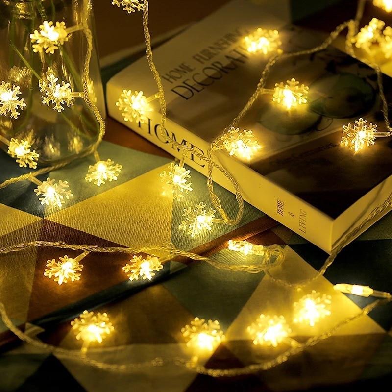 BowLift | LED Snowflake Lights - String Garland  Christmas Lights