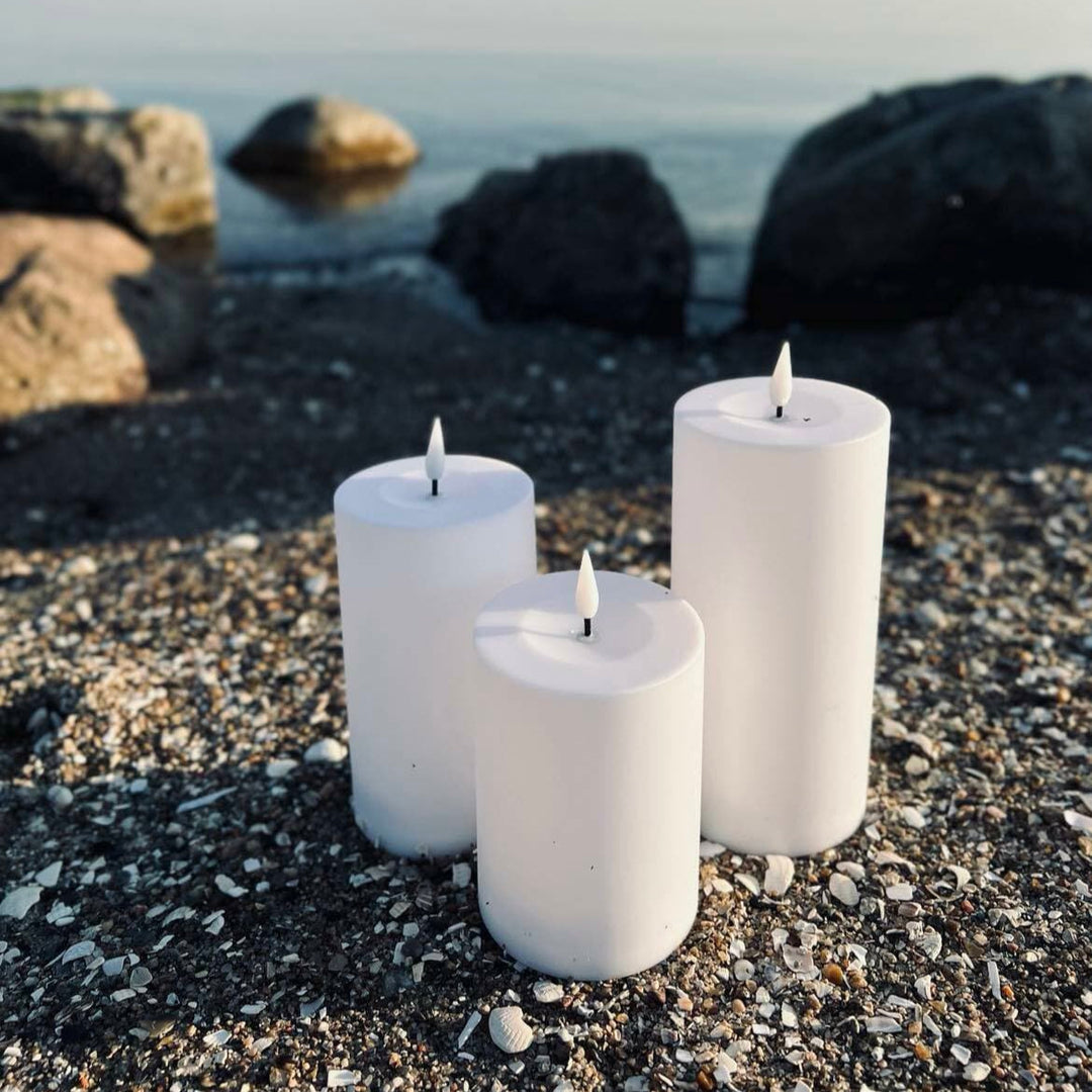 BowLift | Outdoor LED Flameless Pillar Candle Set