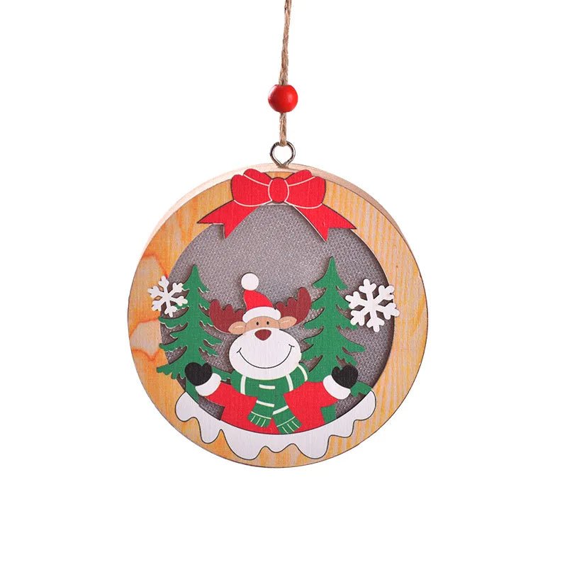 BowLift | LED Wooden Christmas Ornaments – Festive Christmas Tree Decorations, Perfect for Holiday DIY Gifts & New Year Decor