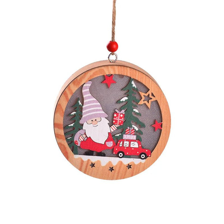 BowLift | LED Wooden Christmas Ornaments – Festive Christmas Tree Decorations, Perfect for Holiday DIY Gifts & New Year Decor