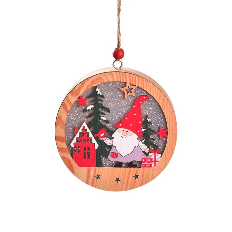 BowLift | LED Wooden Christmas Ornaments – Festive Christmas Tree Decorations, Perfect for Holiday DIY Gifts & New Year Decor