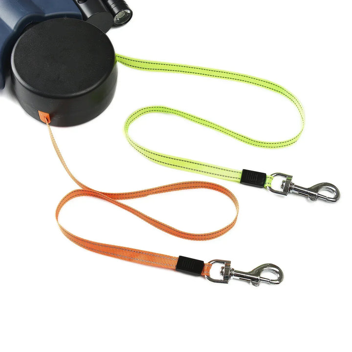 DuoLijn LED Dual Retractable Leash for Dogs and Cats with 360° Rotation Mechanism 3 Meters | Bowlift