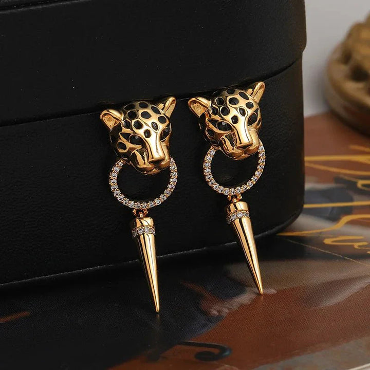 BowLift | Leopard Circle Dangle Earrings