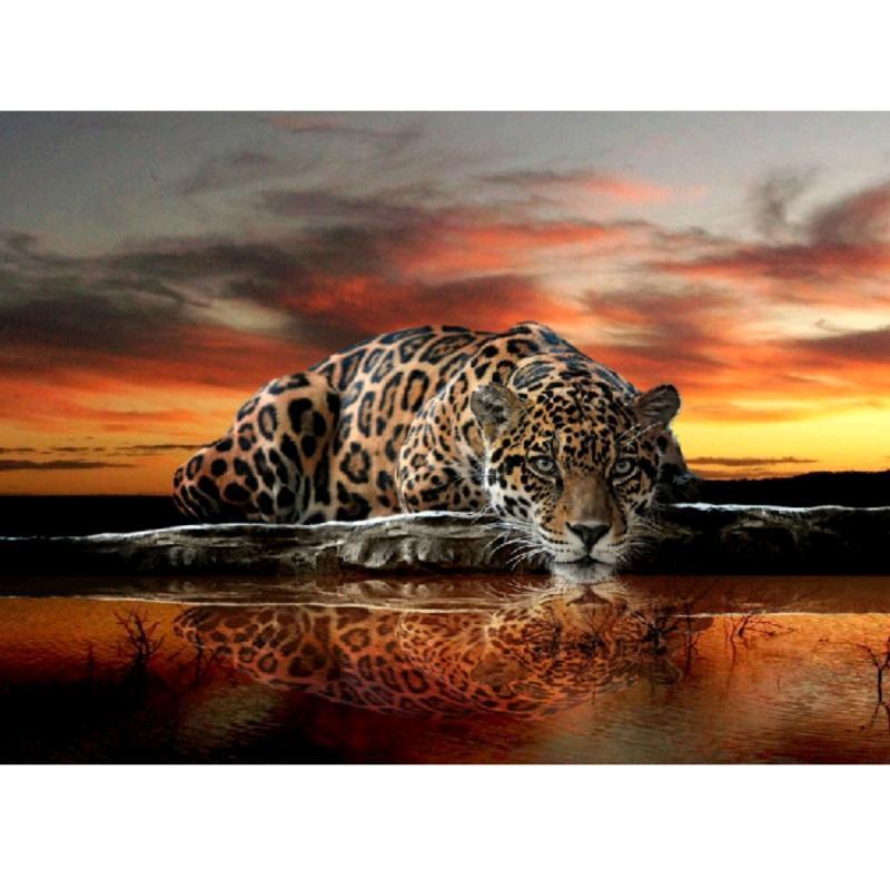 Leopard Reflection - GemPaint Kit | Bowlift