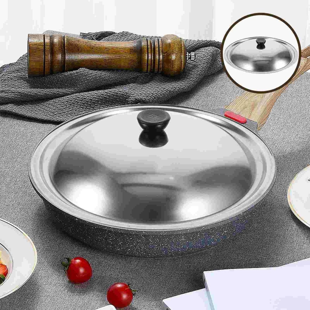 BowLift | CookShield – Universal Stainless Steel Lid for Pans & Woks
