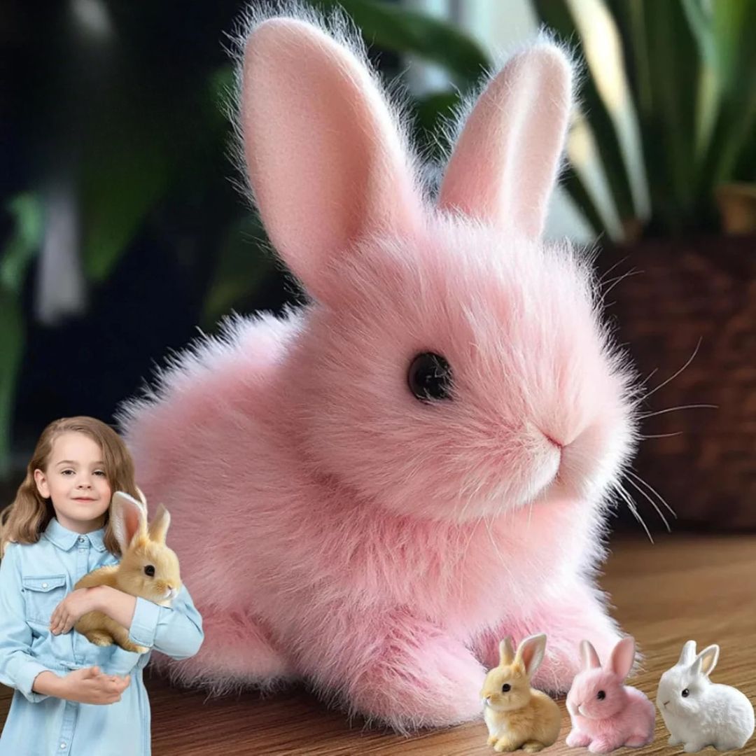 BowLift | Soft Plush Bunny Pattern with Realistic Details