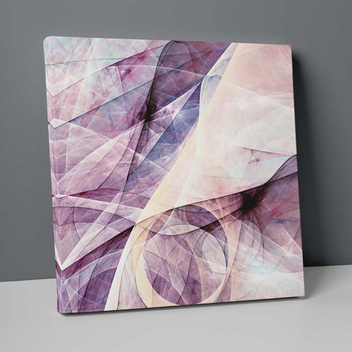 Abstract Fractal Lilac Pink Purple No. 4 Print on Canvas | Bowlift