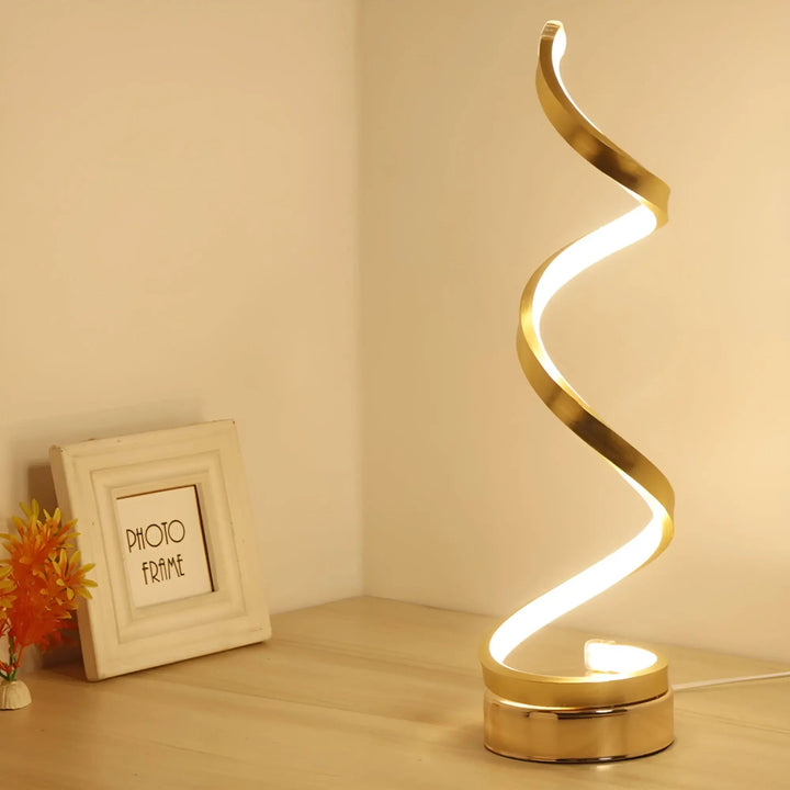 BowLift | Elegant Spiral Glow LED Desk Lamp – Energy Efficient, Sustainable & Eye-Friendly Design
