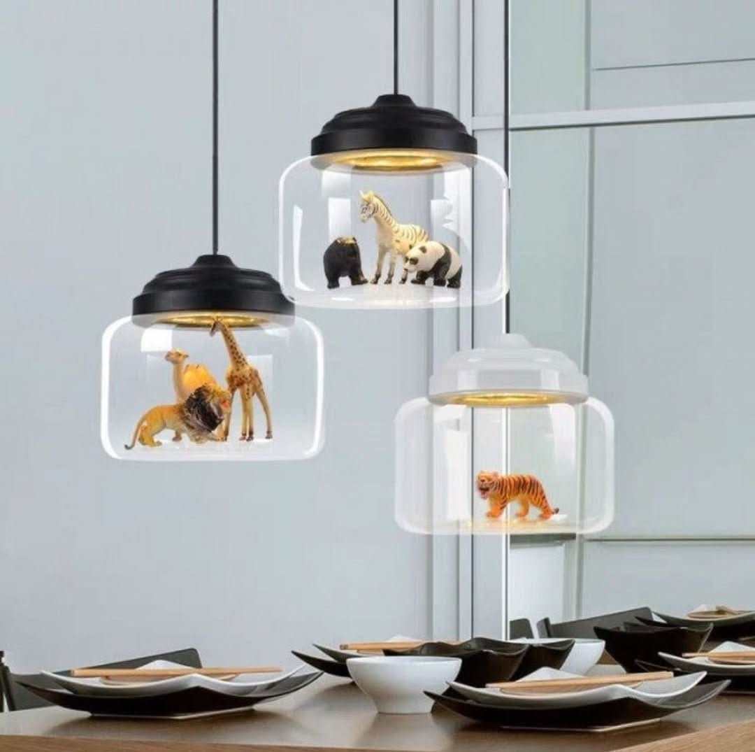 BowLift | Smaller Zoo | Pendant lamp with glass shade