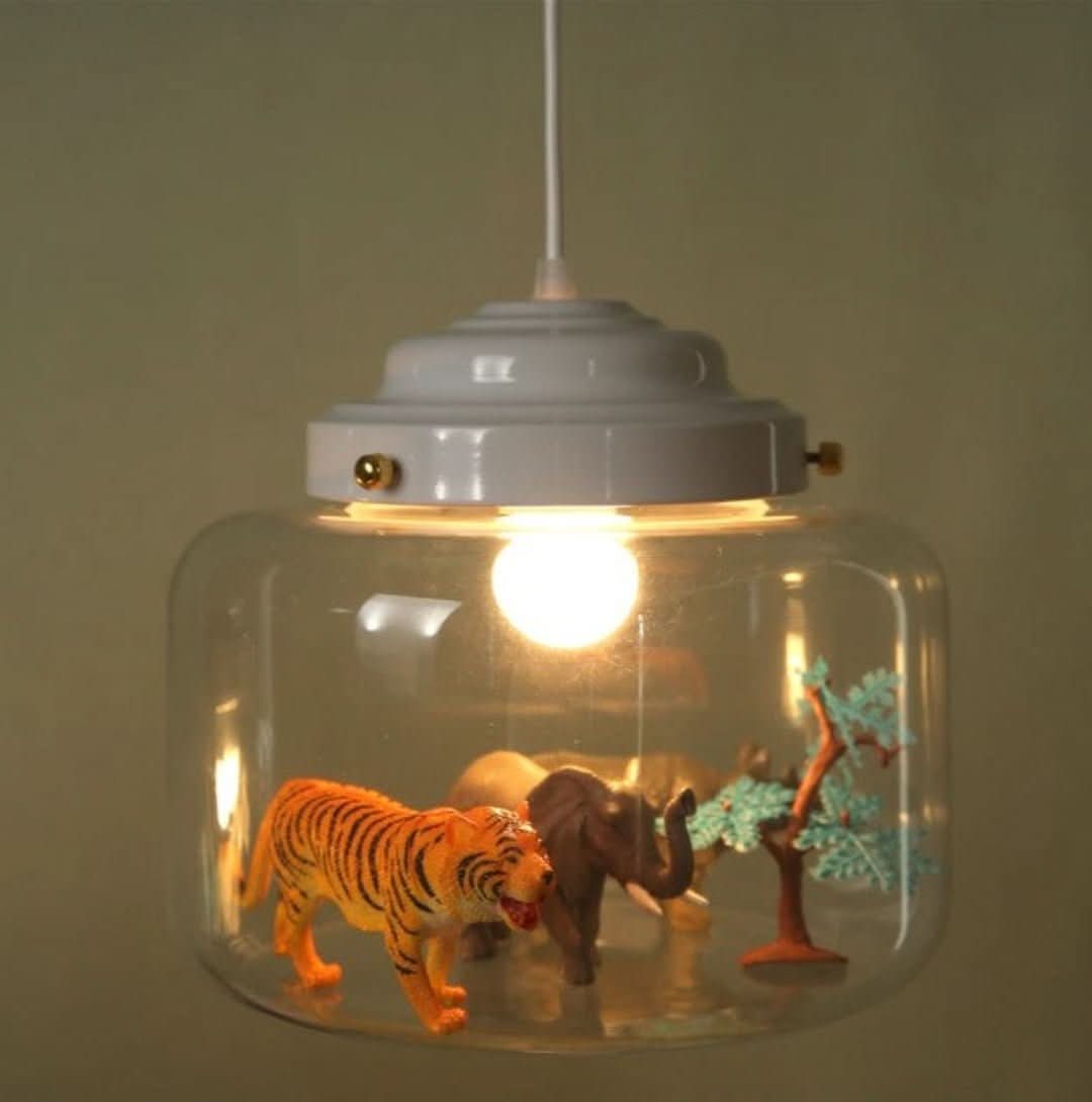 BowLift | Smaller Zoo | Pendant lamp with glass shade