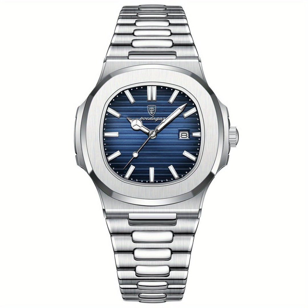 BowLift | Men’s Stainless Steel Quartz Wristwatch with Date