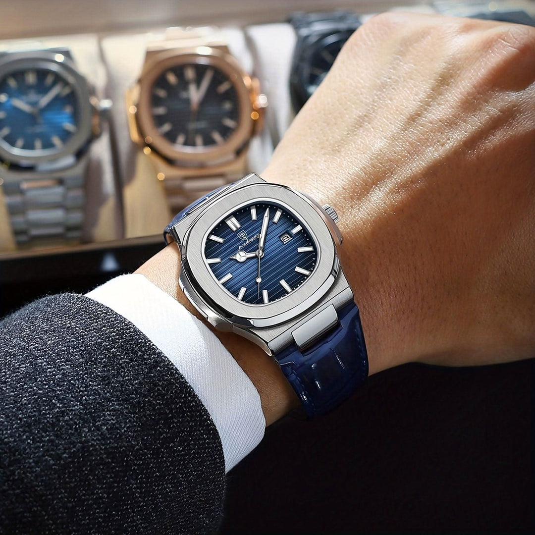 BowLift | Men’s Stainless Steel Quartz Wristwatch with Date
