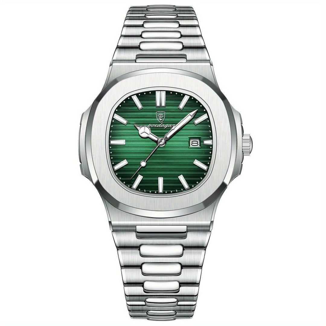 BowLift | Men’s Stainless Steel Quartz Wristwatch with Date