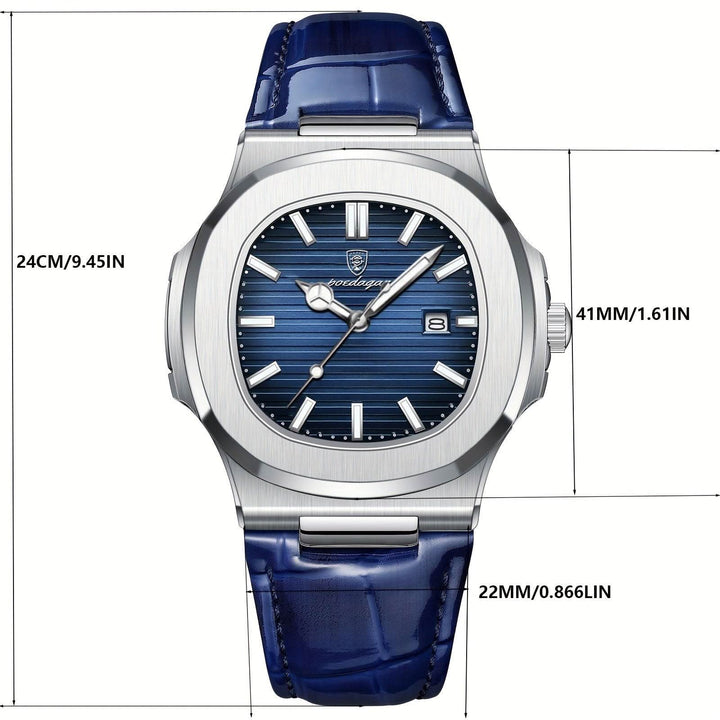 BowLift | Men’s Stainless Steel Quartz Wristwatch with Date