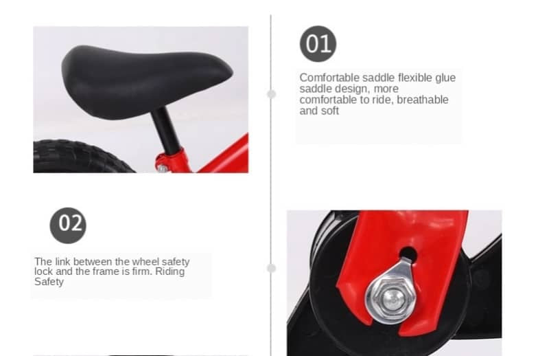 Balance bike 12" puncture-proof & non-slip handle | Bowlift