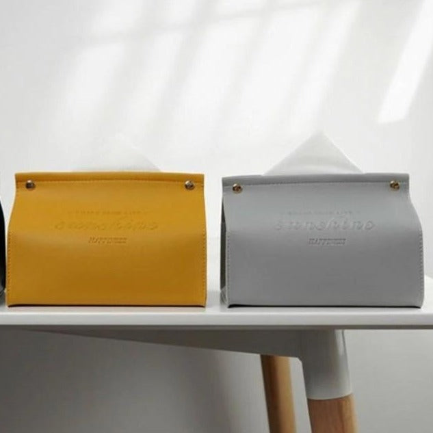 BowLift | Logan Faux Leather Tissue Box