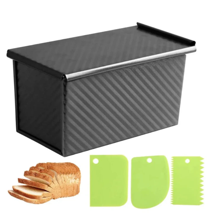 Long Pullman Loaf Pan with Lid Non-Stick Stainless Steel Bread Mold | Bowlift
