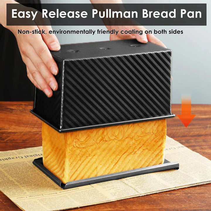 Long Pullman Loaf Pan with Lid Non-Stick Stainless Steel Bread Mold | Bowlift