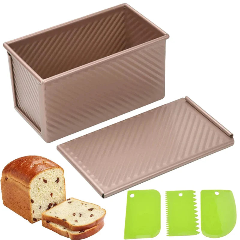 Long Pullman Loaf Pan with Lid Non-Stick Stainless Steel Bread Mold | Bowlift