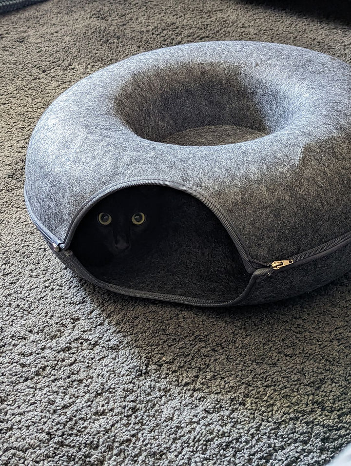 Purrfect Den - Luxury Cat Tunnel with Sleeping Spot Bowlift