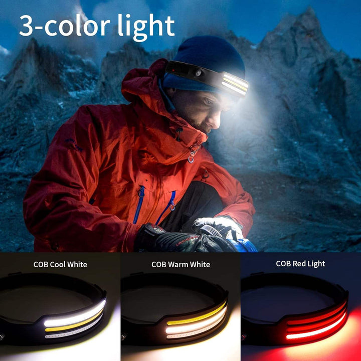 BowLift | LED Headlamp 230º with Adjustable Brightness and Lightweight Design for Camping, Hiking, and Outdoor Activities