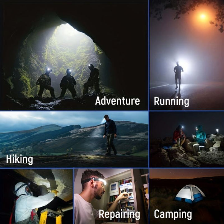 BowLift | LED Headlamp X3 – Waterproof & Rechargeable Head Torch for Running, Hiking & Outdoor Adventures
