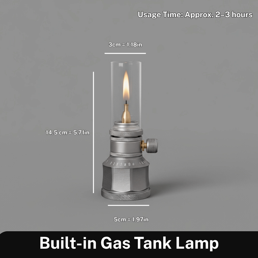BowLift | LUMETRA – Adjustable Butane Camping Lamp for Flexible Light Settings