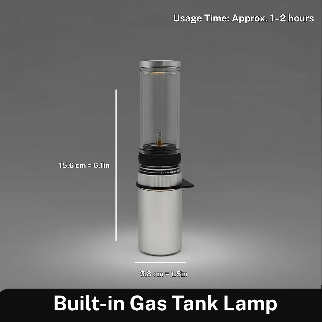 BowLift | LUMETRA – Adjustable Butane Camping Lamp for Flexible Light Settings