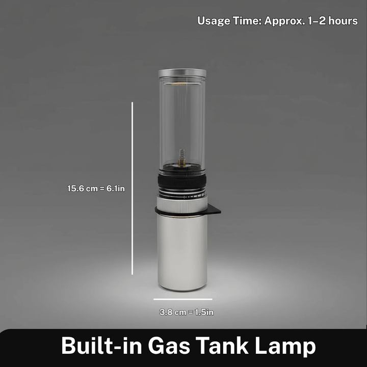 BowLift | LUMETRA – Adjustable Butane Camping Lamp for Flexible Light Settings