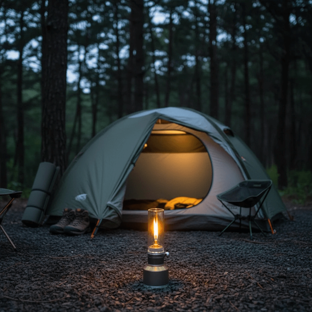BowLift | LUMETRA – Adjustable Butane Camping Lamp for Flexible Light Settings