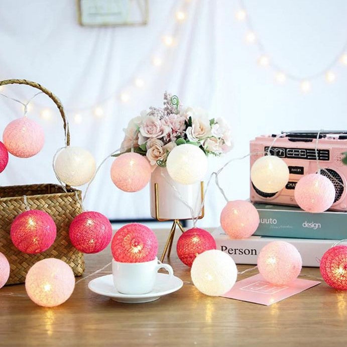 BowLift | LumiBall - Fun Cotton Light-Up Ball String Lights