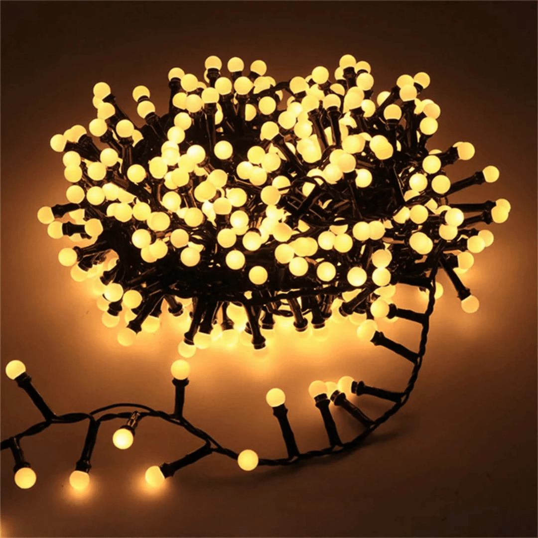 BowLift | LUMIGLOW – Outdoor LED String Lights with Waterproof Globe Bulbs & 8 Lighting Modes