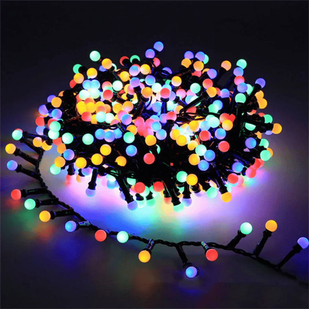 BowLift | LUMIGLOW – Outdoor LED String Lights with Waterproof Globe Bulbs & 8 Lighting Modes