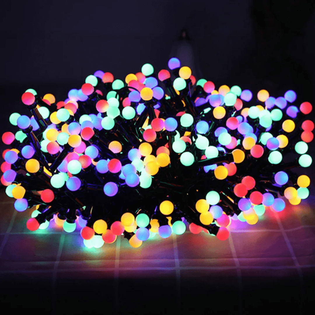 BowLift | LUMIGLOW – Outdoor LED String Lights with Waterproof Globe Bulbs & 8 Lighting Modes