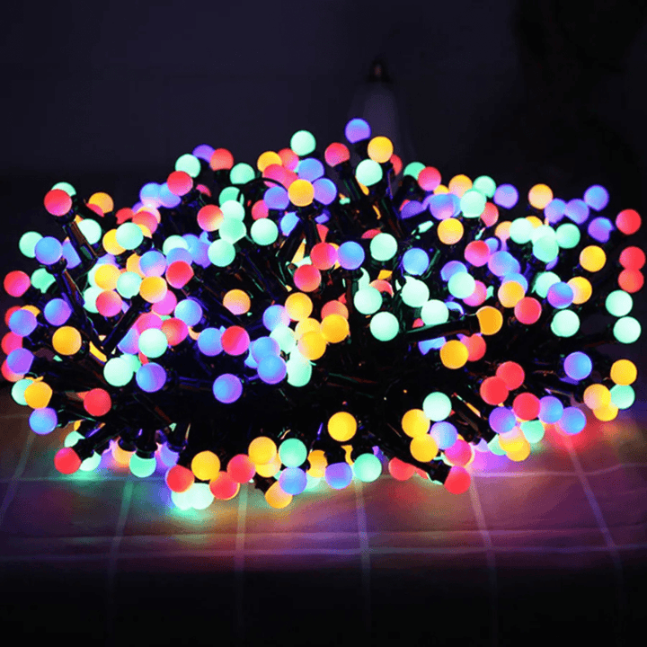 BowLift | LUMIGLOW – Outdoor LED String Lights with Waterproof Globe Bulbs & 8 Lighting Modes