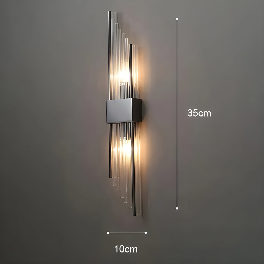 Wall lamp with crystal effect – Elegant design with golden accent | Bowlift