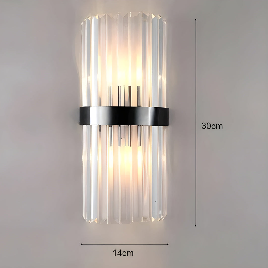 Wall lamp with crystal effect – Elegant design with golden accent | Bowlift
